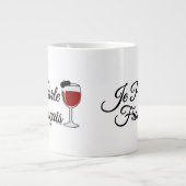 Je Parle Francais Ik spreek Frans wijnglas Grote Koffiekop (Voorkant)