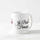 Je Parle Francais Ik spreek Frans wijnglas Koffiemok (Voorkant rechts)