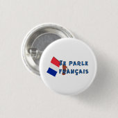 Je parle français ronde button 3,2 cm (Voorkant /achterkant)