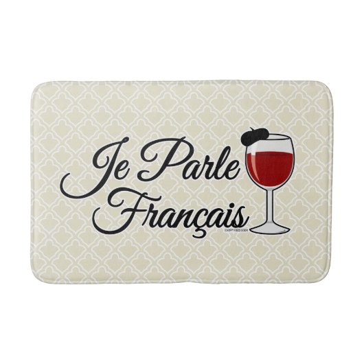 Je Parle Francais spreek ik de Franse baret van Badmat (Voorkant)