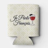 Je Parle Francais spreek ik de Franse baret van Blikjeskoeler (Achterkant)