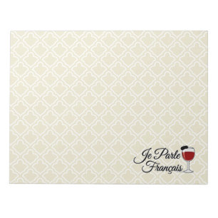 Je Parle Francais spreek ik de Franse baret van Notitieblok