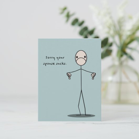 Je partner is klote briefkaart (Staand voorkant)