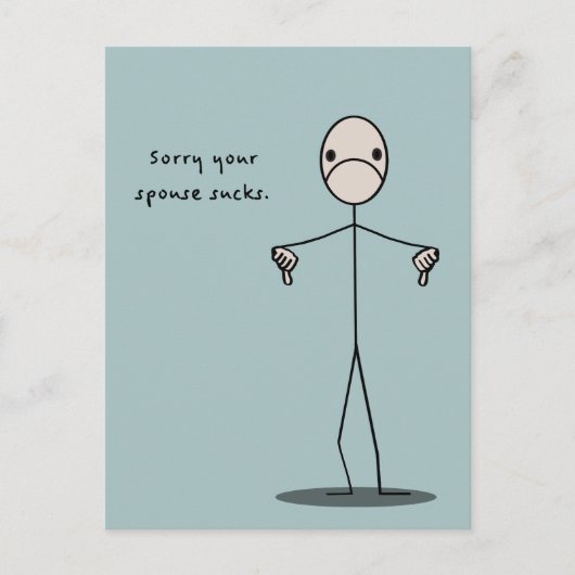 Je partner is klote briefkaart (Voorkant)