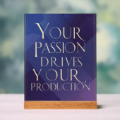 Je passie drijft je productie acryl bord (Neutraal)