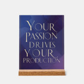 Je passie drijft je productie acryl bord (Voorkant)