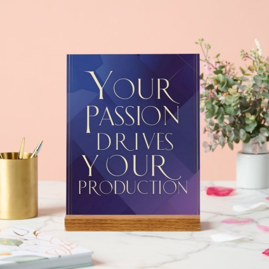 Je passie drijft je productie acryl bord (Huwelijk)