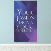 Je passie drijft je productie canvas afdruk (Insitu (Houten vloer))