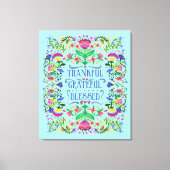 Je past | Folkart Flowers | Gezegend Canvas Afdruk (Voorkant)