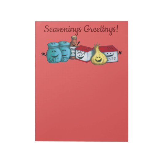 Je past Seasonings Greetings aan! Notitieblok (Linkerzijde)