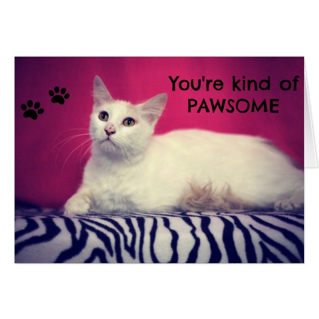 Je Pawsome Love Card (Voorkant Horizontaal)