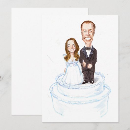 Je persoonlijke Kate/William Wedding Invitation Kaart (Voorkant / Achterkant)