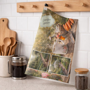 Je persoonlijke koffie voor het tuinieren foto theedoek