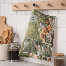 Je persoonlijke koffie voor het tuinieren foto theedoek