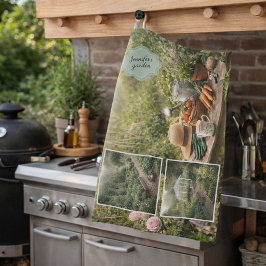 Je persoonlijke koffie voor tuinieren foto theedoek