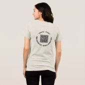 Je persoonlijke QR-code en aangepaste tekst voorbe Tri-Blend Shirt (Achterkant volledig)