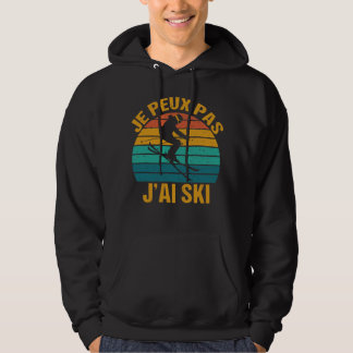 Je Peux Pas J'ai Ski Skiliefhebbers Hoodie