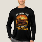 je peux pas j'me barre en tracteur Tri-Blend shirt (Voorkant volledig)