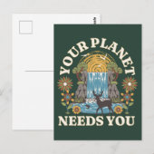 Je planeet heeft je waterval nodig briefkaart (Voorkant / Achterkant)