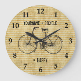 Je plus fiets staat gelijk aan Happy Antiek Bike Y Grote Klok