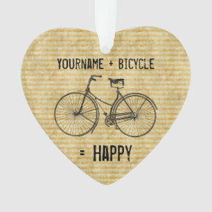 Je plus fiets staat gelijk aan Happy Antiek Bike Y Ornament