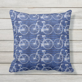 Je plus fiets staat gelijk aan Happy Antiek Wheels Buitenkussen