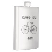 Je plus fiets staat gelijk aan Happy Antiek Wheels Heupfles (Rechts)