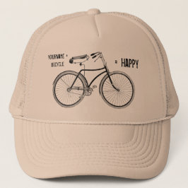 Je plus fiets staat gelijk aan Happy Antiek Wheels Trucker Pet