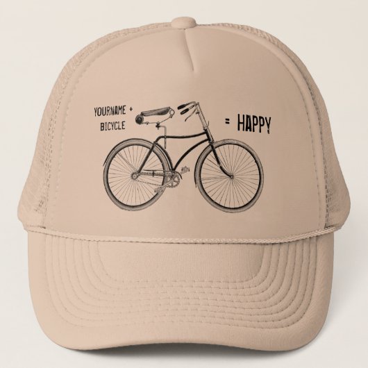 Je plus fiets staat gelijk aan Happy Antiek Wheels Trucker Pet (Voorkant)