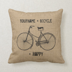 Je plus fiets staat gelijk aan Happy Natural Burla Kussen