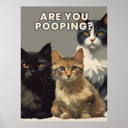 Je poept kat poster (Voorkant)