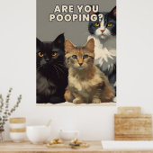 Je poept kat poster (Keuken)