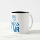 Je pompt me met je vinger. tweekleurige koffiemok (Voorkant rechts)