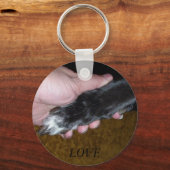Je poot in Mijn hand = LIEFDE Sleutelhanger (Voorkant)