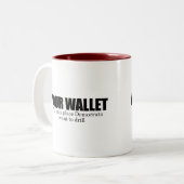 Je portefeuille tweekleurige koffiemok (Voorkant links)