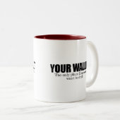 Je portefeuille tweekleurige koffiemok (Voorkant rechts)