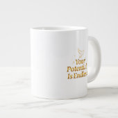 Je Potentieel Is Eindeloos Dove Goud Motivatie Grote Koffiekop (Voorkant rechts)