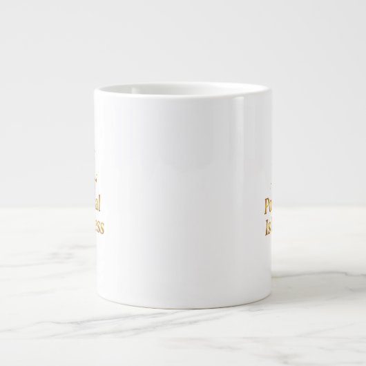 Je Potentieel Is Eindeloos Dove Goud Motivatie Grote Koffiekop (Voorkant)