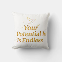 Je Potentieel Is Eindeloos Dove Goud Motivatie Kussen