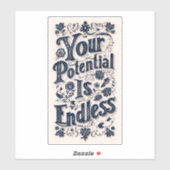 Je potentieel is eindeloos grote Sticker (Vel)