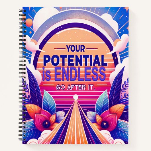 Je potentieel is eindeloos notitieboek (Voorkant)