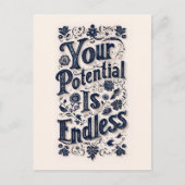 Je potentieel is eindeloze beige achtergrond briefkaart (Voorkant)
