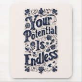 Je potentieel is eindeloze beige achtergrond muismat (Voorkant)