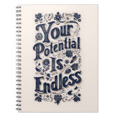 Je potentieel is eindeloze beige achtergrond notitieboek (Voorkant)