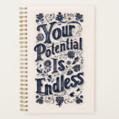 Je potentieel is eindeloze beige achtergrond planner (Voorkant)