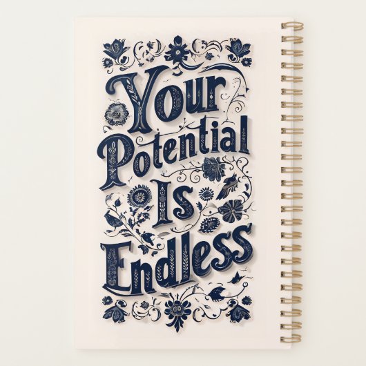 Je potentieel is eindeloze beige achtergrond planner (Achterkant)