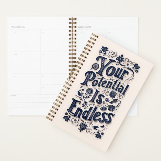 Je potentieel is eindeloze beige achtergrond planner (Display)