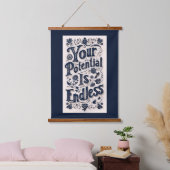 Je potentieel is eindeloze donkere achtergrond hangend wandkleed (Slaapkamer)