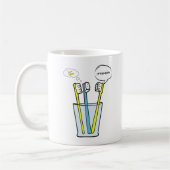 Je praat, denk ik koffiemok (Links)