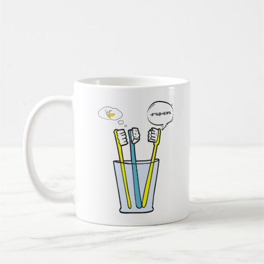 Je praat, denk ik koffiemok (Links)